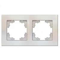 Рамка 2-м Афина универс. жемчуж. Universal A0044-OBr