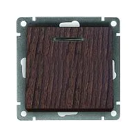 Выключатель 1-кл. СП Афина 10А IP20 с подсветкой механизм венге Universal A0121-V