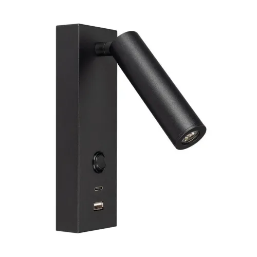 Светильник светодиодный SP-BED-CHARGE-S60x125-3W Warm3000 (BK 20 deg 230В USB-A USB-C) IP20 металл Arlight 029629(1)