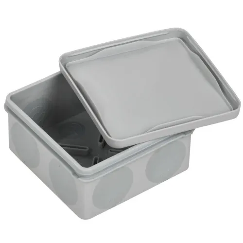 Коробка распаячная ОП КМ42455 100х100х50мм IP67 8 вводов сер. IEK UKO21-100-100-050-K41-66 фото 2