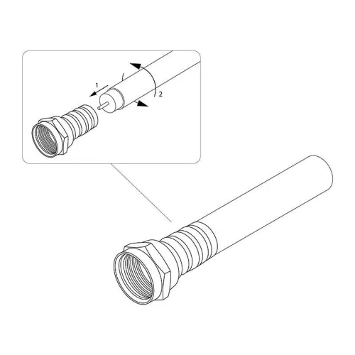 Разъем F RG-6 "AB" (03-008C) (уп.100шт) PROCONNECT 05-4003-4 фото 7