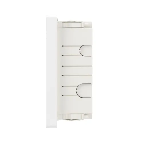 Щиток встраиваемый FRAME 18мод с тонированной дверцей с 2 шинами PEN на 8 и 10 отверст. бел. DKC F18B1WD фото 2