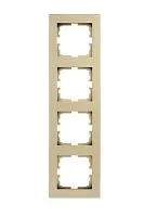 Рамка 4-м VESNA вертик. без вставки зол. LEZARD 742-3600-154