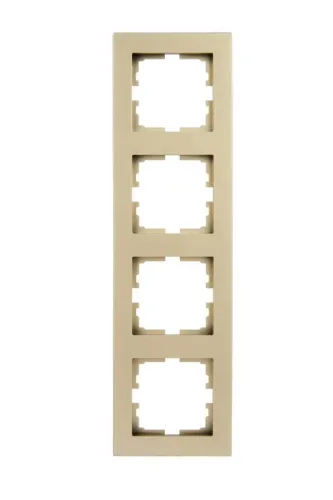 Рамка 4-м VESNA вертик. без вставки зол. LEZARD 742-3600-154