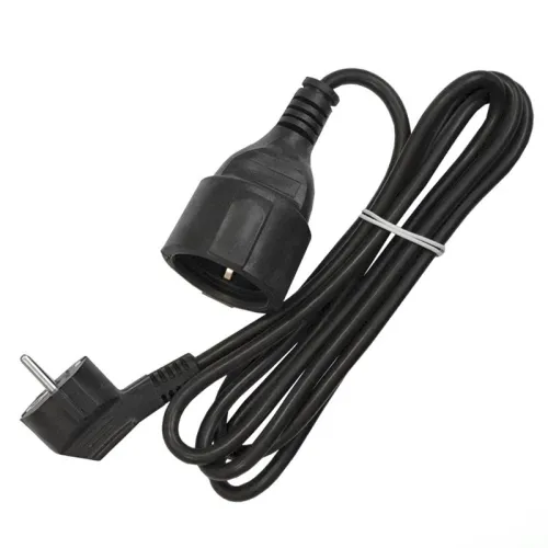 Удлинитель-шнур 1х2м с заземл. 16А IP20 ПВС 3х1 черн. DOMTOK 2341