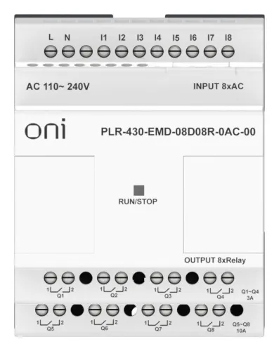 Модуль расширения входов выходов ПЛК 430 8 DI 8 RO 220В AC ONI PLR-430-EMD-08D08R-0AC-00 фото 7