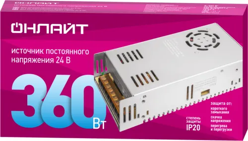 Драйвер для светодиодной ленты 90 646 OD-P360-IP20-24V ОНЛАЙТ 90646 фото 2