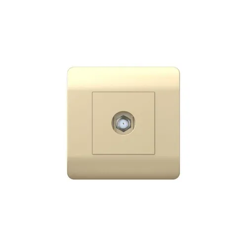 Розетка телевизионная одиночная SAT NEW3-E коннектор шампань CHINT 431412