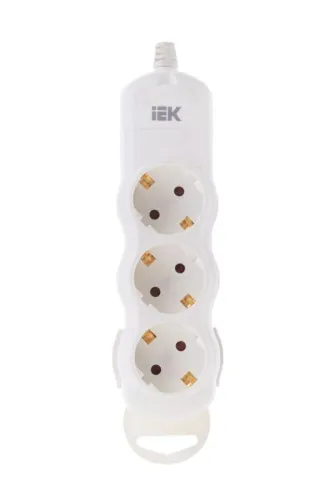 Колодка удлинителя 3-мест. с заземл. РПр03 IEK WYP10-D-KP-16-03-ZS-K01 фото 2