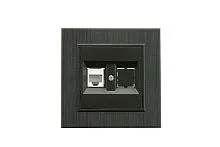 Розетка компьютерная CAT 5+гнездо Karea LINE STAR чер. Makel 86054035