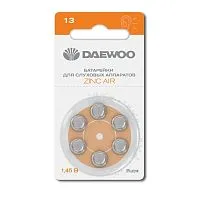 Элемент питания воздушно-цинковый ZA13/PR48 1.45В BL-6 (блист.6шт) для слуховых аппаратов DAEWOO 5060371