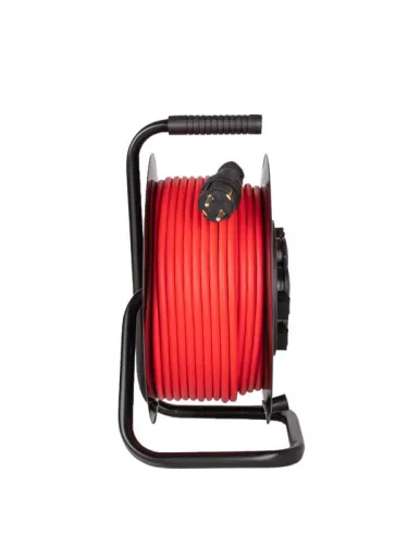 Удлинитель на катушке 4х50м с заземл. 16А IP54 4кВт ПВС 3х2.5 термозащ. КОСМОС YKKsm50m-4g-Z(2.5)IP фото 2