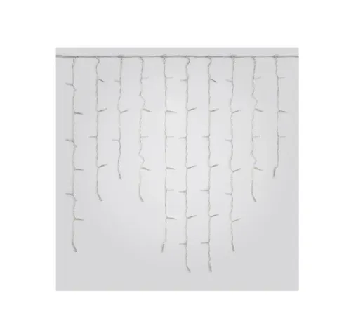 Гирлянда светодиодная "Бахрома" ULD-B2007-100/TTK WHITE IP44 2м 100LED бел. с эффектом мерцания соединяемая провод прозр. Uniel UL-00007209