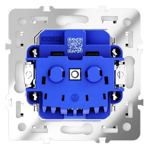 Розетка 1-м СП S70 16А с заземл. защ. шторки механизм бел. глянцевый Voltum VLS040201 фото 7