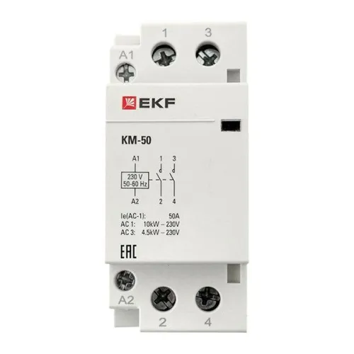 Контактор модульный КМ 50А 2NО (2 мод.) EKF km-2-50-20 фото 11