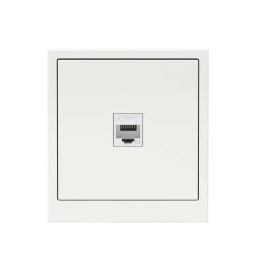 Розетка компьютерная 1-м KANT RJ45 кат.6A без шторки бел. магнолия DKC 7000673 фото 6