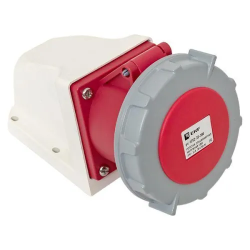Розетка стационарная наружная 1252 3Р+РЕ+N 32А 380В IP67 PROxima EKF ps-1252-32-380 фото 6