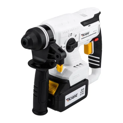 Перфоратор аккумуляторный SDS-plus 2.2Дж 1х4А.ч в кейсе Kranz KR-PT-120 фото 10