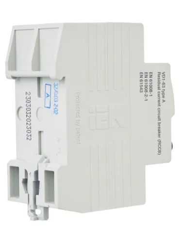 Выключатель дифференциального тока (УЗО) 2п 32А 30мА тип A ВД1-63 KARAT IEK MDV11-2-032-030 фото 3