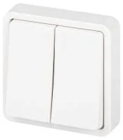 Выключатель Эксперт 11-1524-01 двойн. IP55 10АХ-250В СУ бел. Эра Б0063271