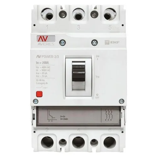 Выключатель автоматический 3п 200А 35кА AV POWER-2/3 TR AVERES EKF mccb-23-200-TR-av фото 5