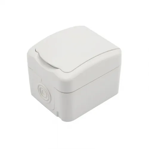 Розетка 1-м ОП Mini OG с заземл. IP54 бел. Kranz KR-78-0604