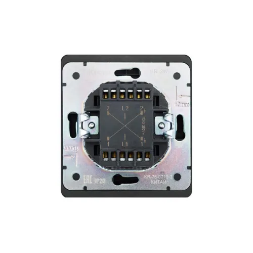 Выключатель перекрестный (переключатель) 1-кл. СП ROUND MIELE 10А оникс Kranz KR-78-0710-3 фото 4