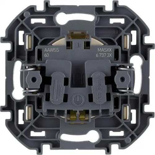 Розетка 1-м СП Inspiria 16А IP20 250В 2P+E защ. шторки немецк. стандарт механизм сл. кость Leg 673731 фото 3