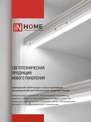 Светильник светодиодный СПБ-Т5 5Вт 6500К 450лм 230В 300мм IN HOME 4690612012223 фото 7