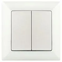 Переключатель 2-кл. СП Solo 4-107-06 10А 250В IP20 перламутр Intro Б0053614