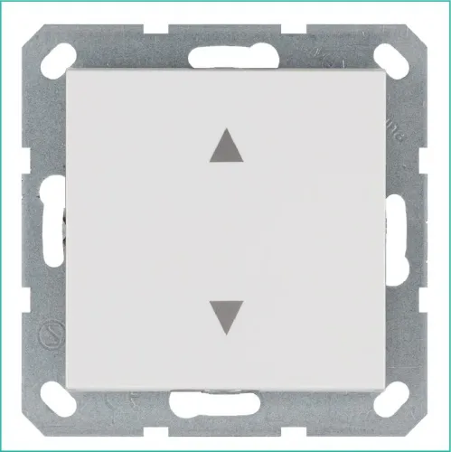 Выключатель для жалюзи 1-кл. 10А IP20 механизм бел. глянцевый Jasmart G3018W