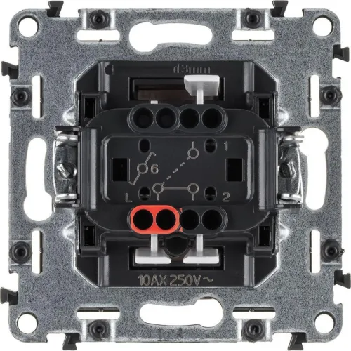 Переключатель 1-кл. СП Valena Allure 10А IP20 250В 10AX с лицев. панелью безвинтов. зажимы механизм бел. Leg 752706 фото 4