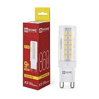 Лампа светодиодная LED-JCD 9Вт 230В G9 3000К 860лм IN HOME 4690612059037