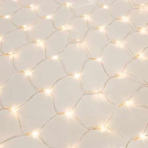 Гирлянда светодиодная "Сеть" 1.5х1.5м 150LED тепл. бел. 12Вт IP20 провод ПВХ прозр. Neon-Night 215-126 фото 2