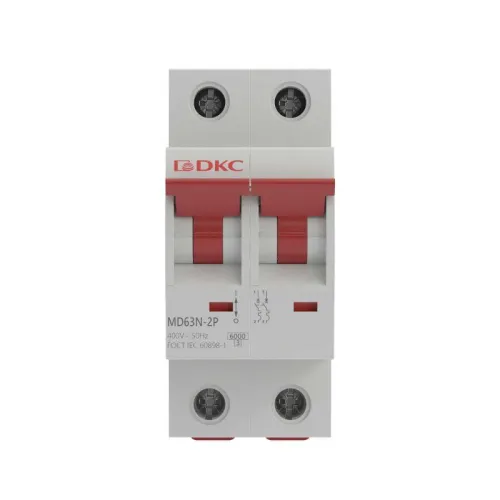 Выключатель автоматический модульный 2п C 40А 6кА MD63N YON MD63N-2PC40 фото 2