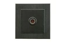 Розетка TV проходная Karea LINE STAR чер. Makel 86054007