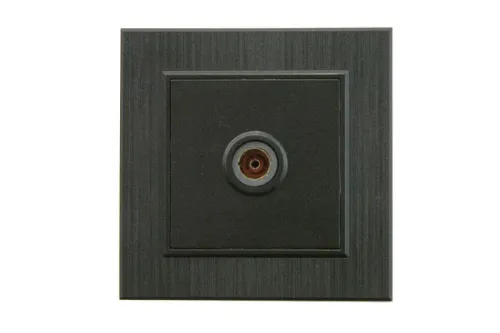 Розетка TV проходная Karea LINE STAR чер. Makel 86054007