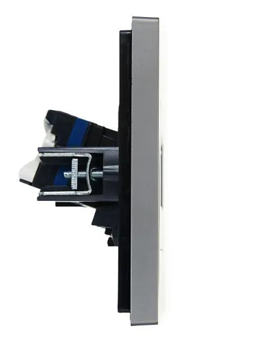 Розетка компьютерная 2-м RJ45 кат.6 FORTE&PIANO FP534 сталь IEK FP-K20-2-K46 фото 2