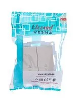 Переключатель проходной 2-кл. СП Vesna механизм крем. LEZARD 742-0388-106