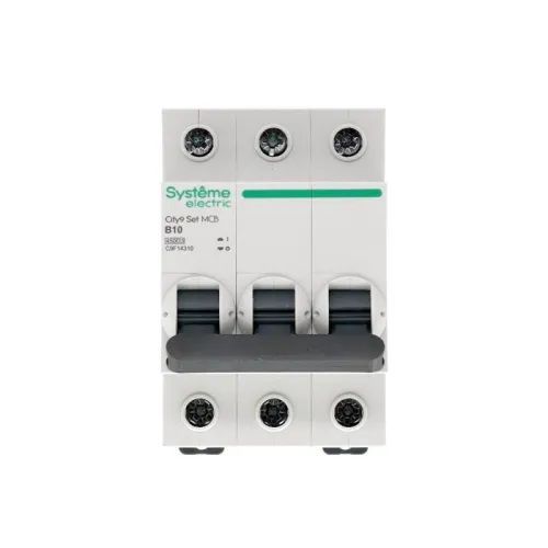 Выключатель автоматический модульный 3п B 10А 4.5кА City9 Set 400В SE C9F14310 фото 2
