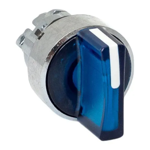 Механизм переключателя исполнительный ХB4 син. на 2 положения с фиксацией с подсветкой с короткой ручкой IP65 EKF XB4BD2FL-B-65