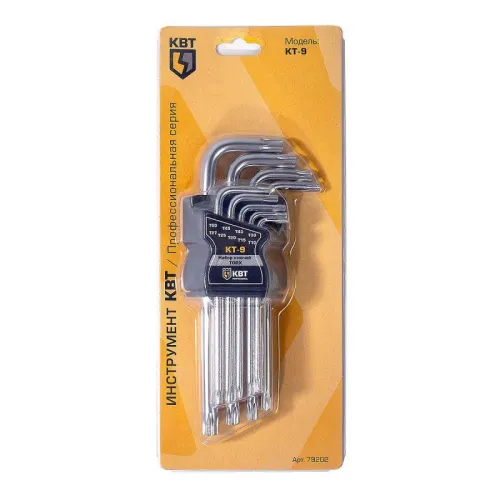 Набор ключей TORX КТ-9 (Т10-Т50) КВТ 79202 фото 3