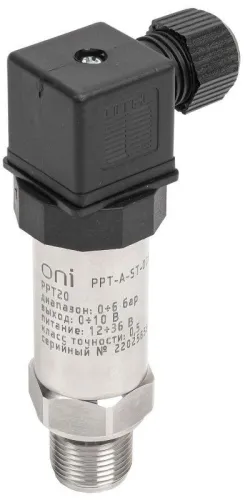 Преобразователь давления PPT20 0.5% 0-6Бар 0-10В M20 DIN43650 ONI PPT-A-ST-006-0-10-3-2