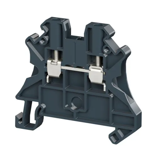 Клемма проходная винтовой зажим 2 точки подключения 4кв.мм черн. DKC TUR-4R-BK