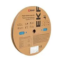 Трубка термоусадочная ТУТ нг 16/8 син. (уп.100м) EKF tut-16-g