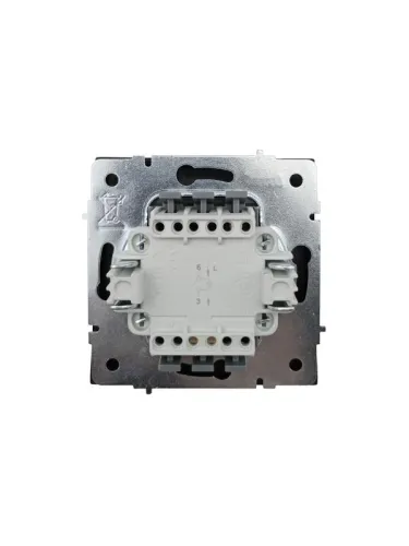 Выключатель проходной 1-кл. с индик. СП ZIMA IP20 10А безвинт. зажим черн. бархат LEZARD 704-4288-114QC фото 2