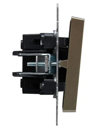 Выключатель 2-кл. СП BRITE ВС10-2-1-БрШ 10А с индик. механизм шампань IEK BR-V20-1-10-K37 фото 7