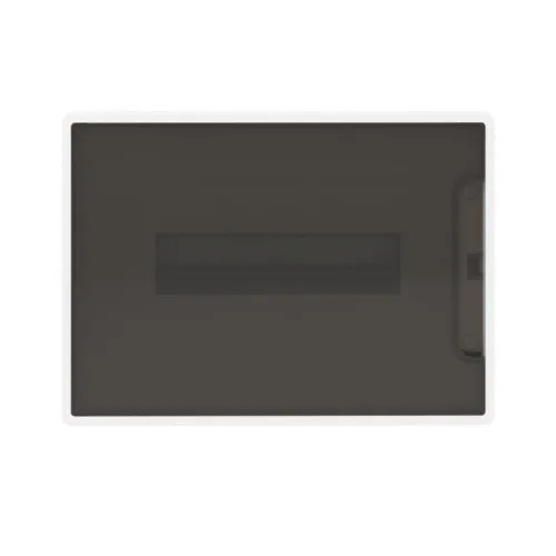 Щиток встраиваемый FRAME 12мод с тонированной дверцей с 2 шинами PEN на 6 и 8 отверст. бел. DKC F12B1WD фото 2