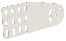 Пластина шарнирная H=100мм RAL 9016 IEK CLM51D-PSH-100-9016