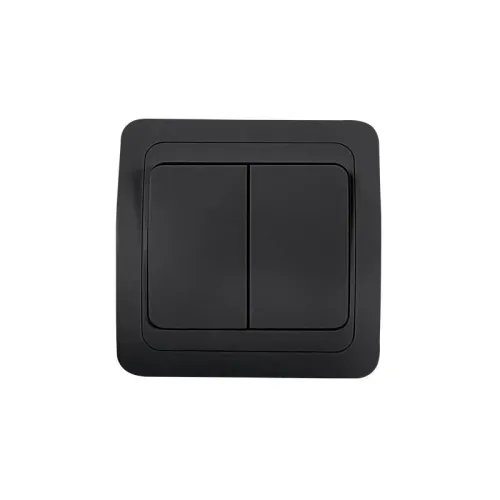 Выключатель 2-кл. CLASSICO 2023B черн. IN HOME 4690612061085